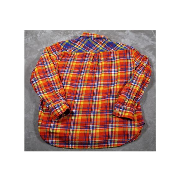 Rocawear Shirt Mens 2XL Red Blue Yellow Plaid Flannel Button Up Streetwear - Picture 2 of 6